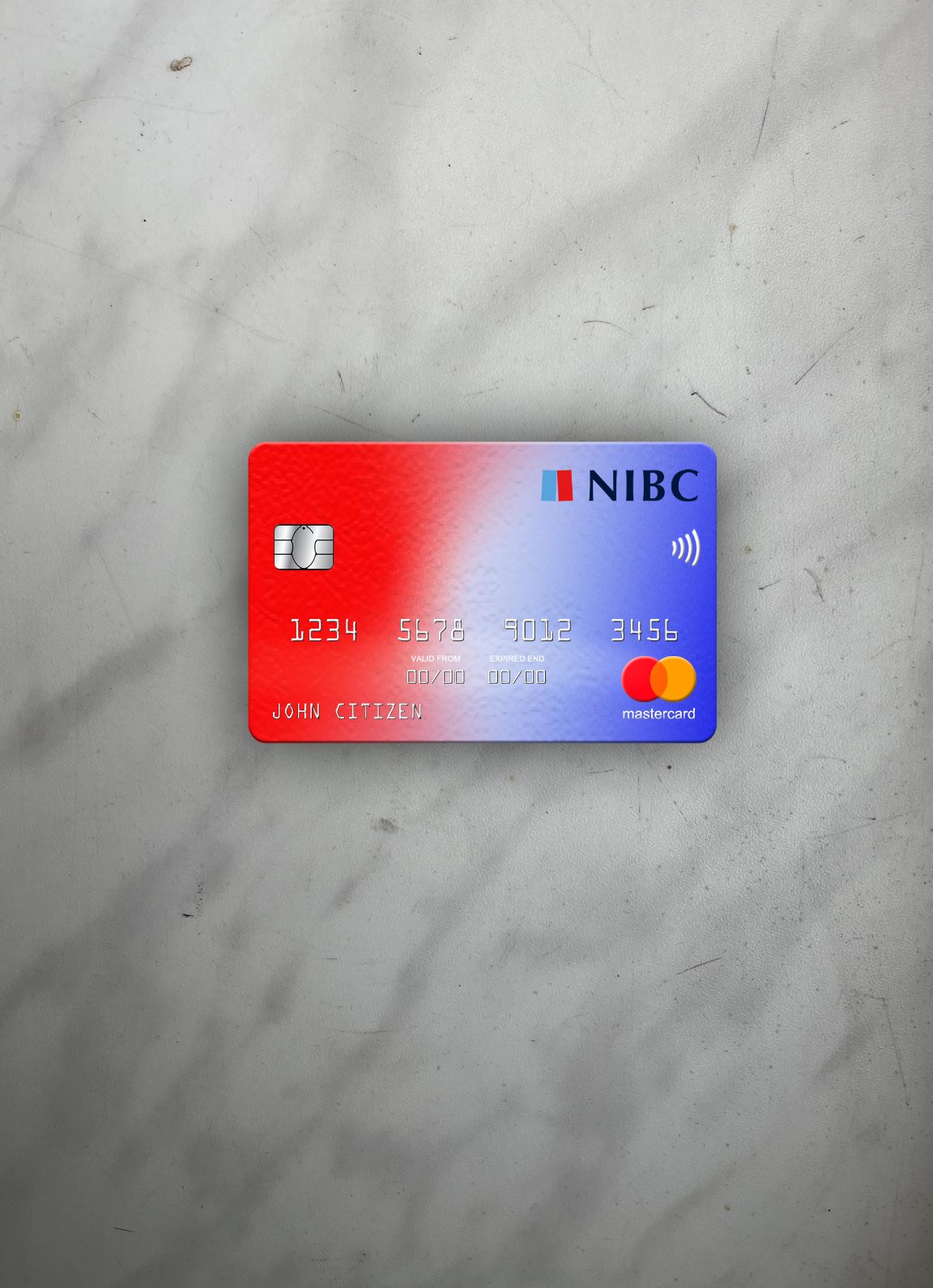 Download Netherlands NIBC Bank mastercard photolook front Photoshop template